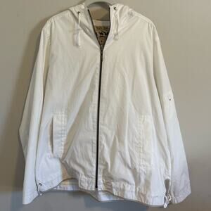 Vintage 90s Pacific Trail White Windbreaker Jacket Womens Size XL Travel
